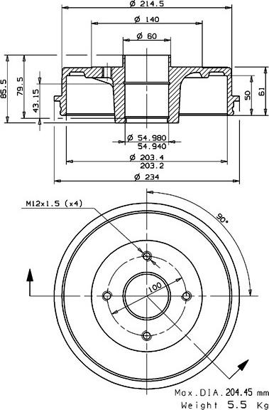 Villar 627.0130 - Спирачен барабан vvparts.bg