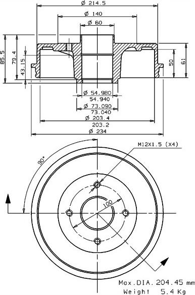 Villar 627.0248 - Спирачен барабан vvparts.bg