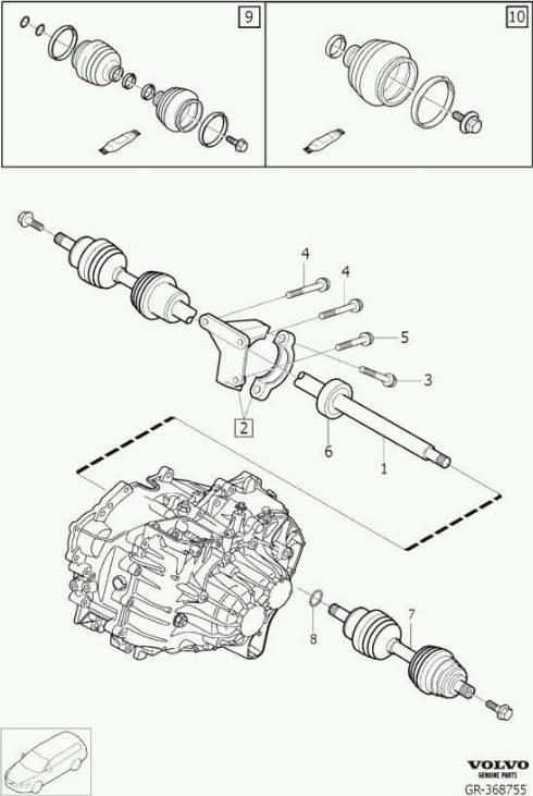 Volvo 31256019 - Маншон, полуоска vvparts.bg