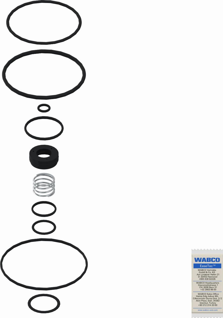 WABCO 973 011 000 2 - Ремонтен к-кт, разтоварващ клапан vvparts.bg