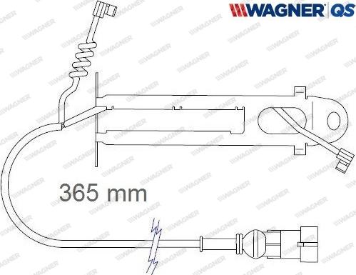 Wagner 587044W - Предупредителен контактен сензор, износване на накладките vvparts.bg