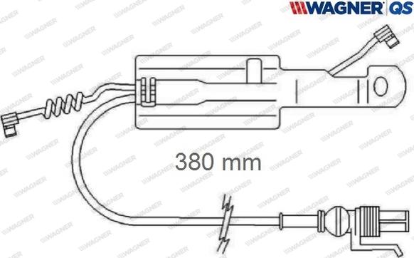 Wagner 587068W - Предупредителен контактен сензор, износване на накладките vvparts.bg