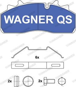 Wagner 2915904950 - Комплект спирачно феродо, дискови спирачки vvparts.bg