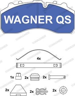 Wagner 2910804950 - Комплект спирачно феродо, дискови спирачки vvparts.bg