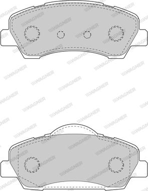 Wagner WBP80011A - Комплект спирачно феродо, дискови спирачки vvparts.bg