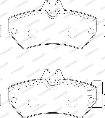 Wagner WBP29190A - Комплект спирачно феродо, дискови спирачки vvparts.bg