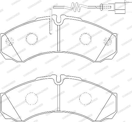 Wagner WBP29121C - Комплект спирачно феродо, дискови спирачки vvparts.bg