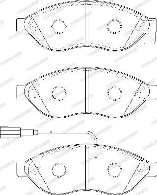 Wagner WBP24468B - Комплект спирачно феродо, дискови спирачки vvparts.bg