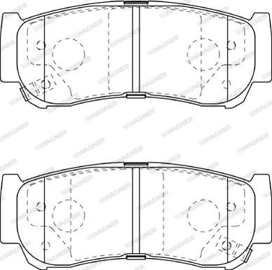 Wagner WBP24488A - Комплект спирачно феродо, дискови спирачки vvparts.bg