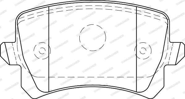 Wagner WBP24483A - Комплект спирачно феродо, дискови спирачки vvparts.bg