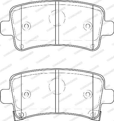 Wagner WBP24421A - Комплект спирачно феродо, дискови спирачки vvparts.bg