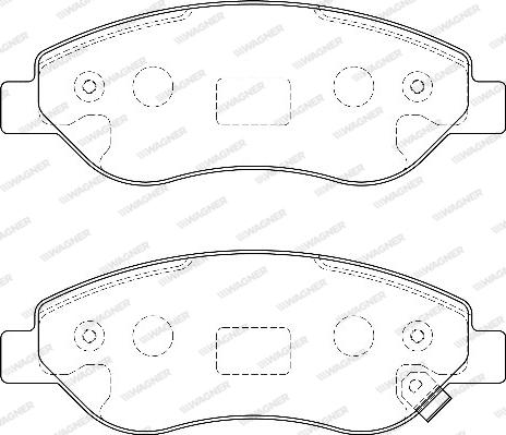 Wagner WBP24550A - Комплект спирачно феродо, дискови спирачки vvparts.bg