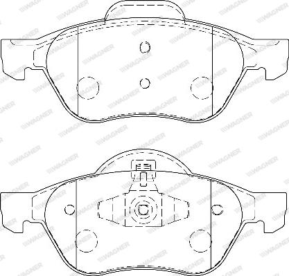 Wagner WBP24535A - Комплект спирачно феродо, дискови спирачки vvparts.bg