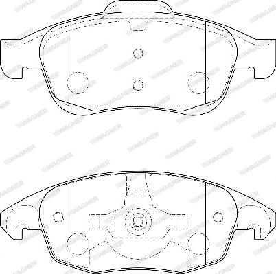 Wagner WBP24538A - Комплект спирачно феродо, дискови спирачки vvparts.bg