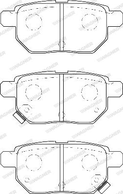 Wagner WBP24610A - Комплект спирачно феродо, дискови спирачки vvparts.bg