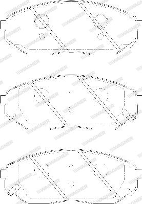 Wagner WBP24092A - Комплект спирачно феродо, дискови спирачки vvparts.bg