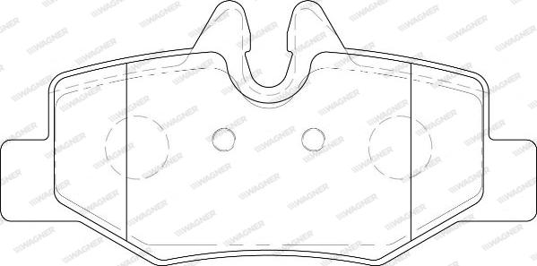 Wagner WBP24008A - Комплект спирачно феродо, дискови спирачки vvparts.bg