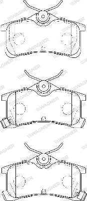 Wagner WBP24013A - Комплект спирачно феродо, дискови спирачки vvparts.bg