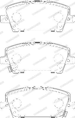 Wagner WBP24087A - Комплект спирачно феродо, дискови спирачки vvparts.bg