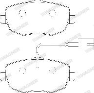 Wagner WBP24073B - Комплект спирачно феродо, дискови спирачки vvparts.bg