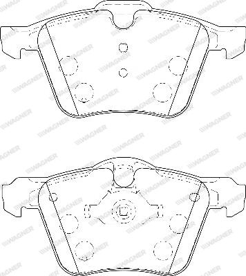 Wagner WBP24142A - Комплект спирачно феродо, дискови спирачки vvparts.bg