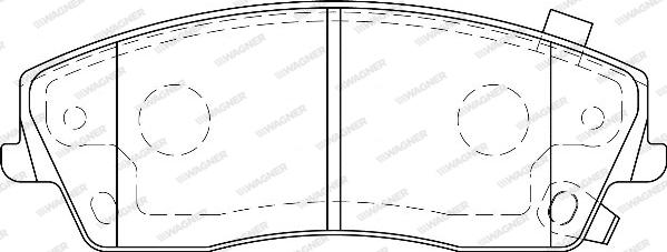 Wagner WBP24166A - Комплект спирачно феродо, дискови спирачки vvparts.bg