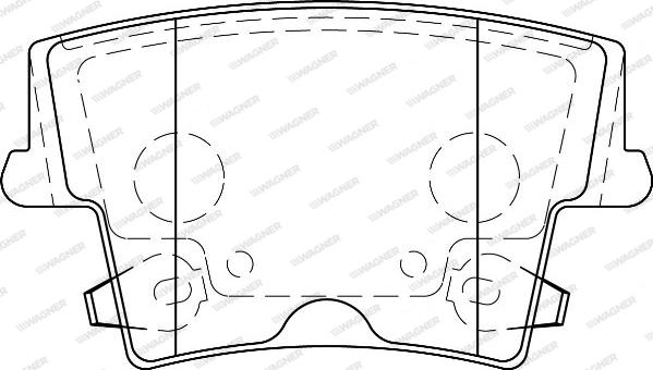 Wagner WBP24163A - Комплект спирачно феродо, дискови спирачки vvparts.bg