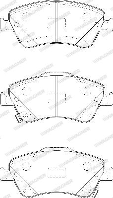 Wagner WBP24122A - Комплект спирачно феродо, дискови спирачки vvparts.bg