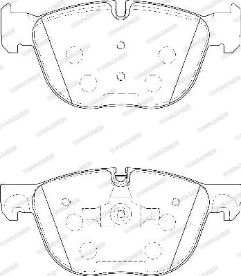 Wagner WBP24170A - Комплект спирачно феродо, дискови спирачки vvparts.bg