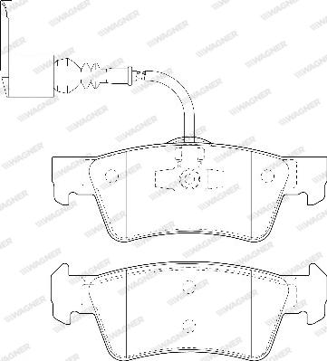 Wagner WBP24368A - Комплект спирачно феродо, дискови спирачки vvparts.bg