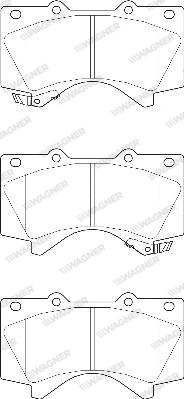 Wagner WBP24386A - Комплект спирачно феродо, дискови спирачки vvparts.bg