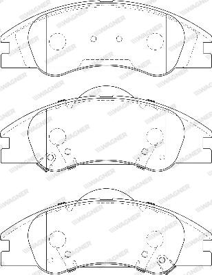 Wagner WBP24218A - Комплект спирачно феродо, дискови спирачки vvparts.bg