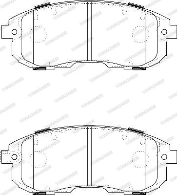 Wagner WBP24280A - Комплект спирачно феродо, дискови спирачки vvparts.bg