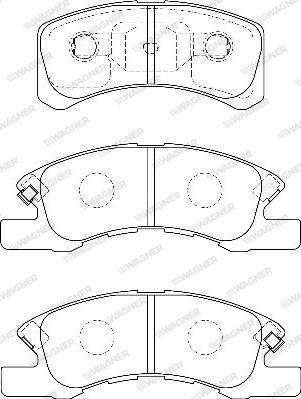 Wagner WBP24229A - Комплект спирачно феродо, дискови спирачки vvparts.bg