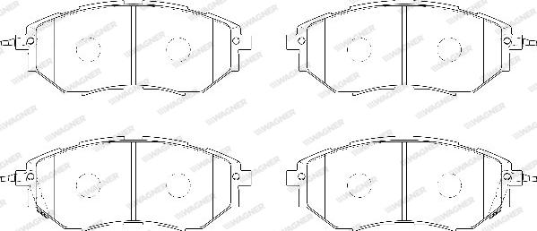 Wagner WBP24222A - Комплект спирачно феродо, дискови спирачки vvparts.bg