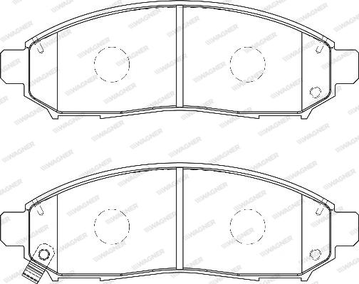 Wagner WBP24227A - Комплект спирачно феродо, дискови спирачки vvparts.bg