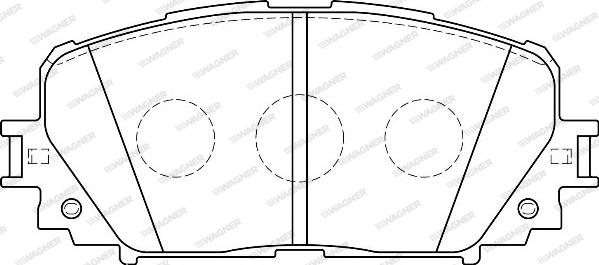 Wagner WBP24708A - Комплект спирачно феродо, дискови спирачки vvparts.bg