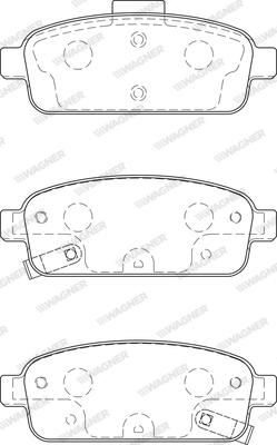 Wagner WBP25096A - Комплект спирачно феродо, дискови спирачки vvparts.bg