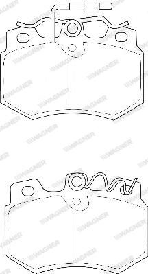 Wagner WBP20989A - Комплект спирачно феродо, дискови спирачки vvparts.bg