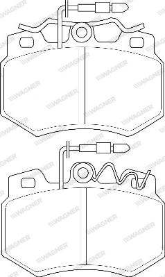 Wagner WBP20923A - Комплект спирачно феродо, дискови спирачки vvparts.bg