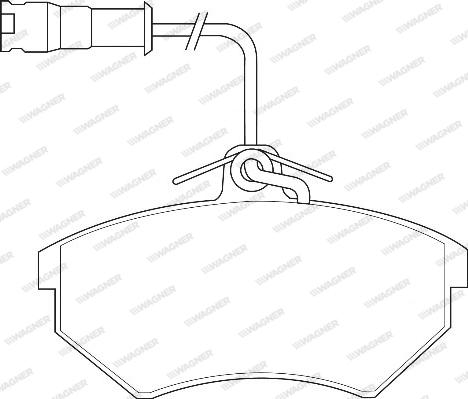 Wagner WBP20669A - Комплект спирачно феродо, дискови спирачки vvparts.bg