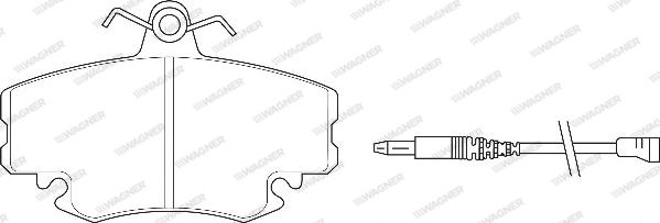 Wagner WBP21463A - Комплект спирачно феродо, дискови спирачки vvparts.bg