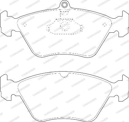 Wagner WBP21411A - Комплект спирачно феродо, дискови спирачки vvparts.bg