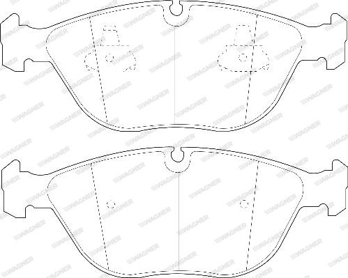 Wagner WBP21484A - Комплект спирачно феродо, дискови спирачки vvparts.bg