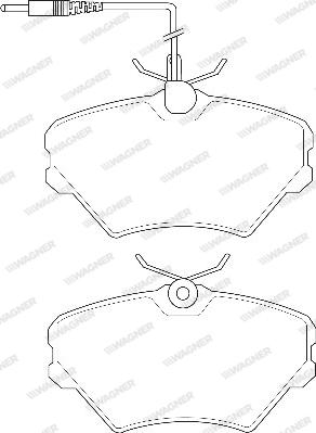 Wagner WBP21424A - Комплект спирачно феродо, дискови спирачки vvparts.bg