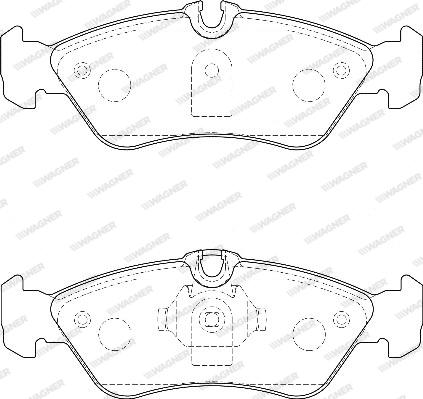 Wagner WBP21592A - Комплект спирачно феродо, дискови спирачки vvparts.bg