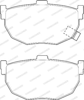 Wagner WBP21553A - Комплект спирачно феродо, дискови спирачки vvparts.bg