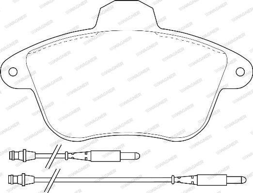 Wagner WBP21507A - Комплект спирачно феродо, дискови спирачки vvparts.bg