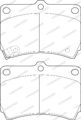 Wagner WBP21654A - Комплект спирачно феродо, дискови спирачки vvparts.bg