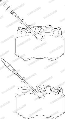 Wagner WBP21614A - Комплект спирачно феродо, дискови спирачки vvparts.bg